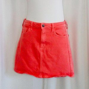 Fashion Nova Pink Denim Mini Skirt Size Small